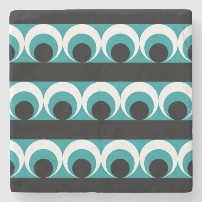 Geometric pattern stone coaster (Front)
