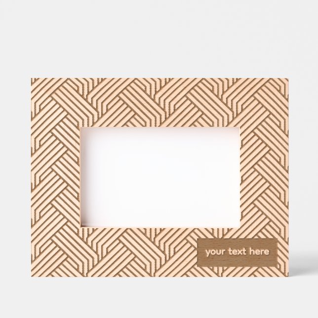 Geometric Pattern Stripes Lines Landscape Size Etched Frames (Front)
