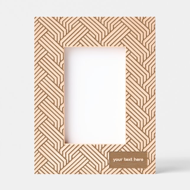 Geometric Pattern Stripes Lines Portrait Size Etched Frames (Front)