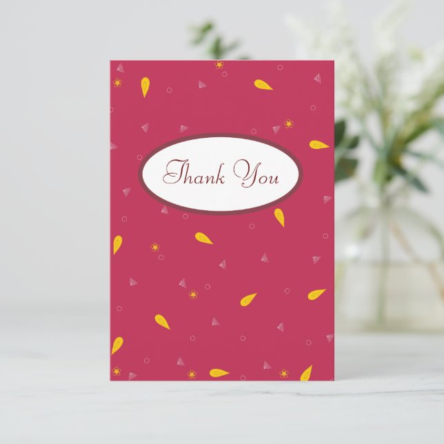 Geometric pattern thank you card (Standing Front)