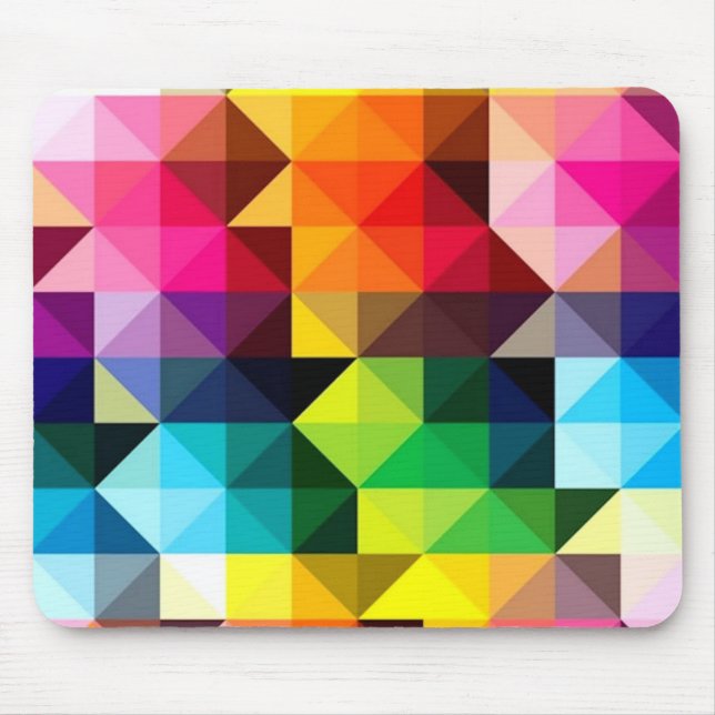 Geometric Pattern Vector Colourful Mousepad (Front)