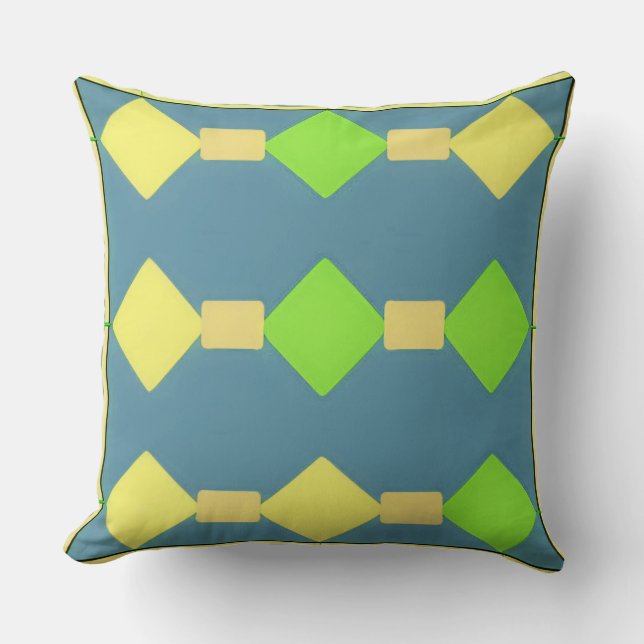 💙 Geometric Pattern Vibrant Home Style Art ✨ Cushion (Front)