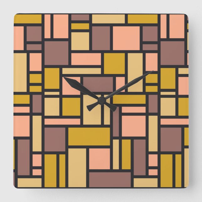 Geometric Pattern wall clock (Front)