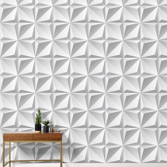 Geometric pattern wallpaper (Hallway)