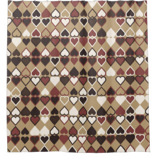 Geometric pattern with colored elements, abstract  shower curtain