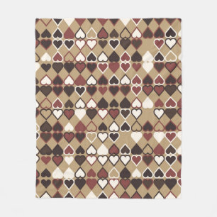 Geometric pattern with coloured elements, abstract fleece blanket