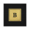 Geometric Pattern with Faux Gold Foil Monogram