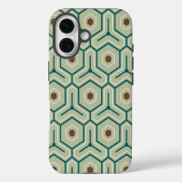 Geometric pattern with interlocking hexagons