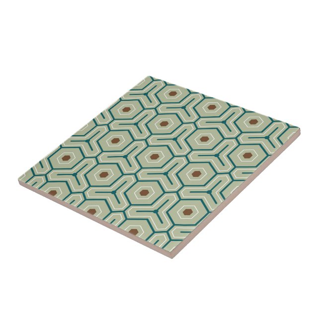 Geometric pattern with interlocking hexagons tile (Side)