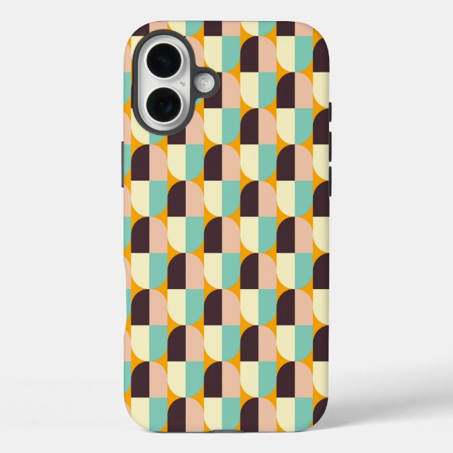 Geometric pattern with overlapping half-circles Case-Mate iPhone case (Back)