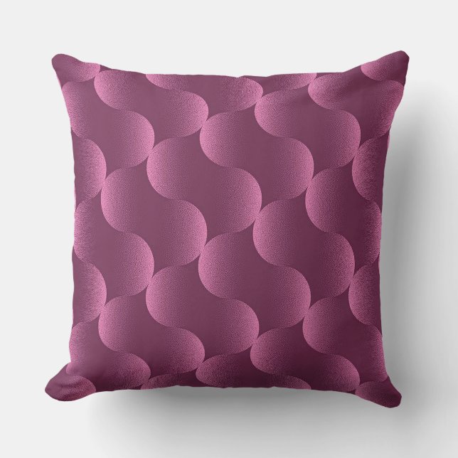 Geometric Pattern with Radiant Magenta Circles Cushion (Front)
