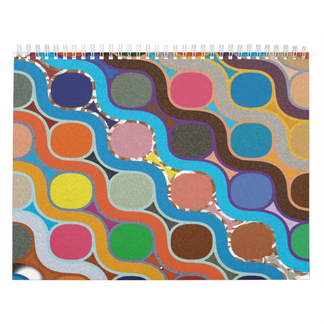 Geometric Pattern With Uniquely Arranged Colourful Calendar (Cover)