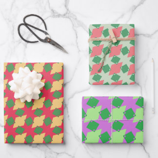 Geometric Pattern Wrapping Paper Sheet