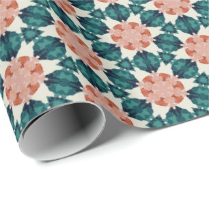 Geometric Patterned Christmas Stars 11 Wrapping Paper