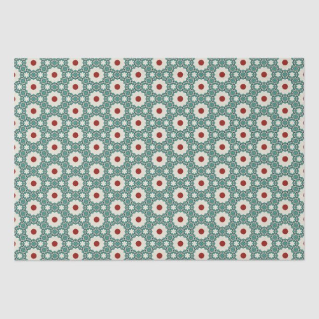 Geometric Patterned Christmas Stars 9 Tissue Paper (Front)
