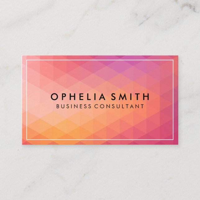 Geometric Patterns | Artistic Minimal Business Card (Front)