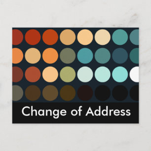 Geometric Patterns Change of Address Postcard