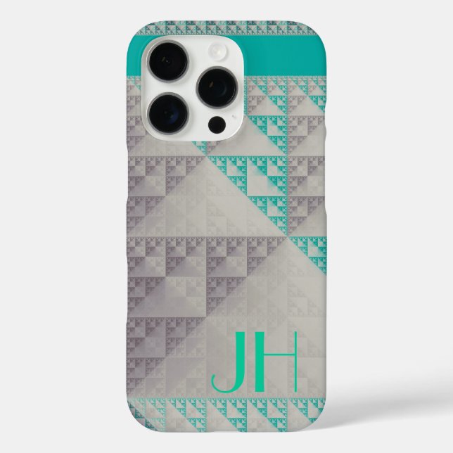 Geometric Patterns & Custom Monogram Case-Mate iPhone Case (Back)