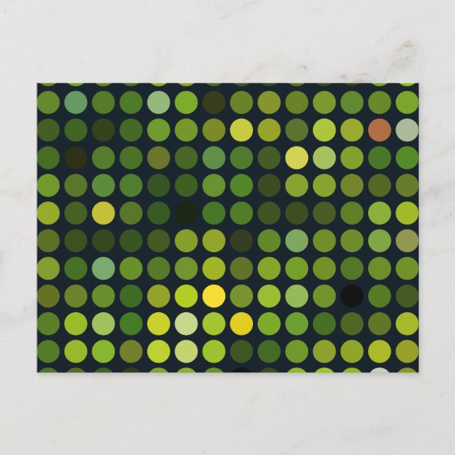 Geometric Patterns | Green circles Postcard (Front)