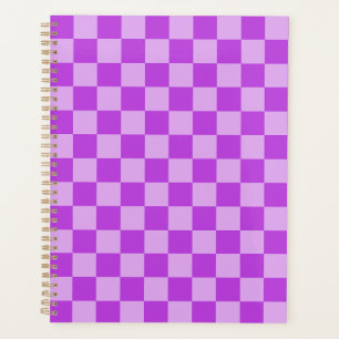 Geometric Patterns in Purple and Light Purple Planner