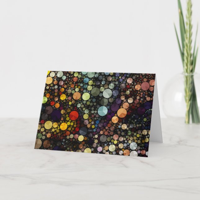 Geometric Patterns | Multicolor Circles Card (Front)