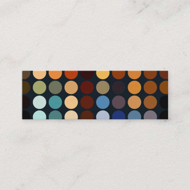 Geometric Patterns | Multicolor Circles II Mini Business Card (Front)