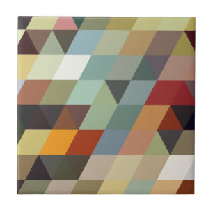 Geometric Patterns   Multicolor Triangles Tile