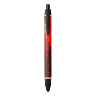 Geometric Pen in Vibrant Red and Beige