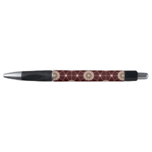 Geometric Pen in Warm Earth Tones