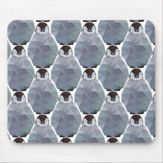 Geometric Penguin Huddle Print Mouse Pad