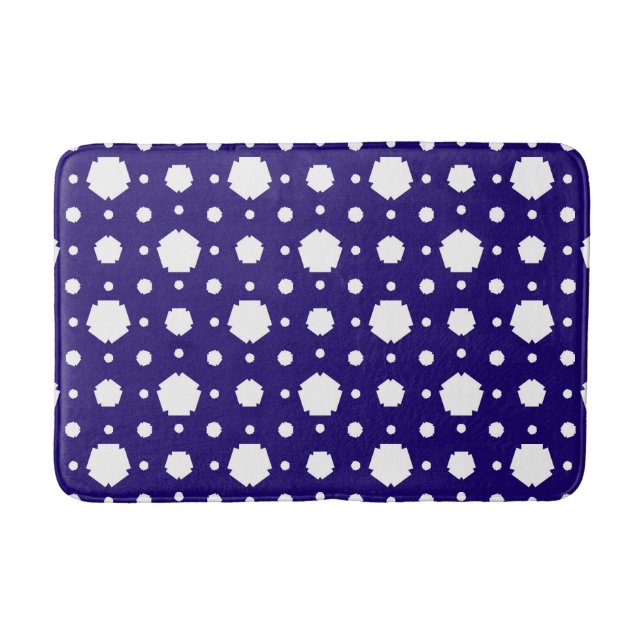 Geometric Pentagonal Pattern Bath Mat  (Front)