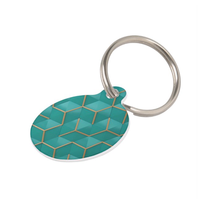 geometric pet tag (Side)