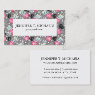 Geometric Pineapple Textured Pattern Business Card