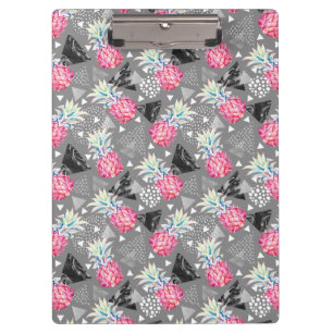 Geometric Pineapple Textured Pattern Clipboard