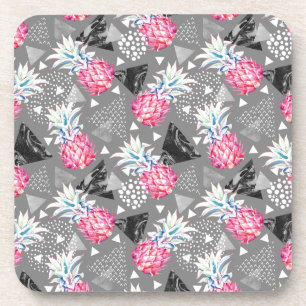 Geometric Pineapple Textured Pattern Coaster