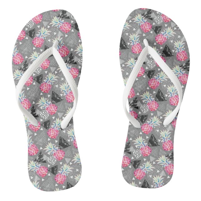 Geometric Pineapple Textured Pattern Jandals (Footbed)