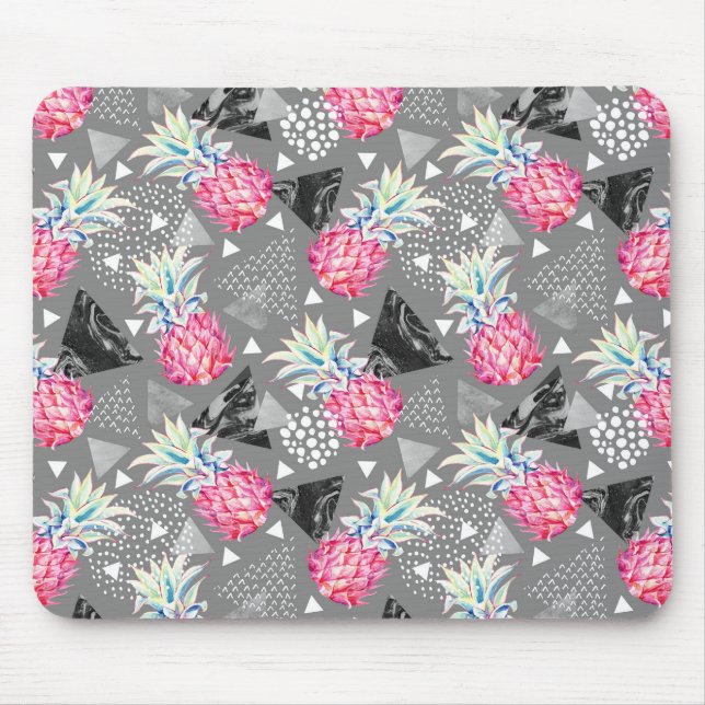 Geometric Pineapple Textured Pattern Mouse Pad (Front)