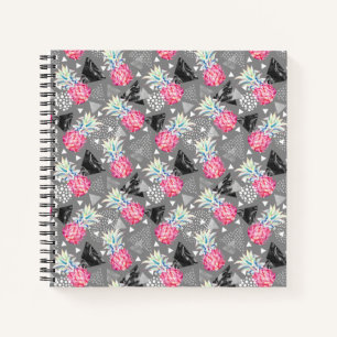 Geometric Pineapple Textured Pattern Notebook