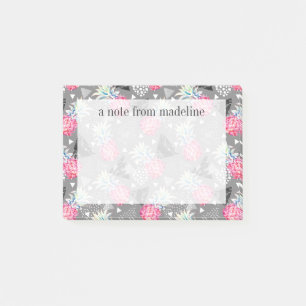 Geometric Pineapple Textured Pattern Post-it Notes