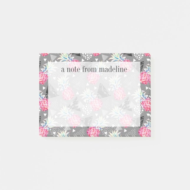 Geometric Pineapple Textured Pattern Post-it Notes (Front)