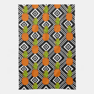 Geometric Pineapples Tea Towel