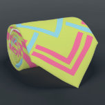 Geometric Pink and lime Vintage Wedding Tie<br><div class="desc">Any Tie that isn't printed front and back can be customised by you to have the print on the back side too.  Just click customise more and select all and copy and then select the back side and paste.</div>