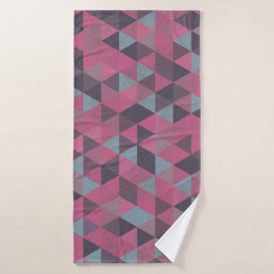 Geometric Pink Bath Towel