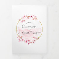 Geometric Pink Cherry Blossom Quinceañera Photo