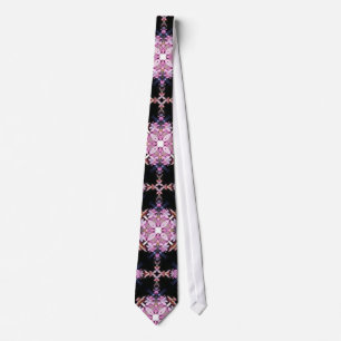 Geometric Pink Floral Fashion Tie