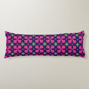 Geometric Pink Floral Petals Abstract pattern Body Cushion