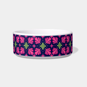 Geometric Pink Floral Petals Abstract pattern Bowl