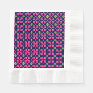 Geometric Pink Floral Petals Abstract pattern Napkin