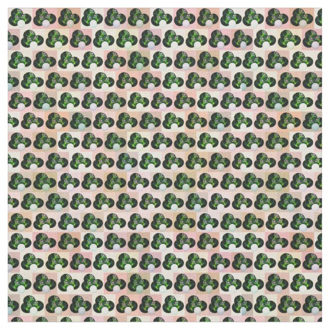Geometric Play: Checked Lawn Bowls in Block Art Fabric (Close Up)