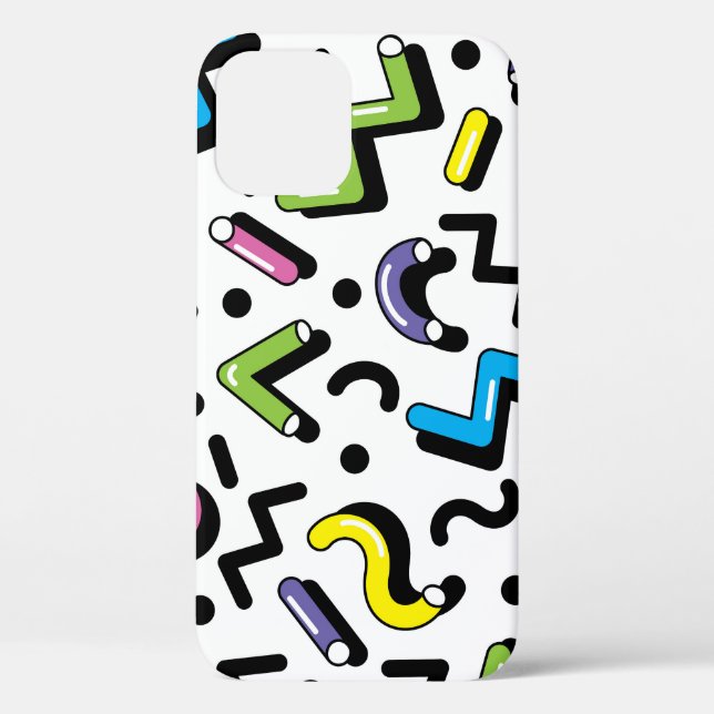 Geometric Play: Doodle Shapes Pattern Case-Mate iPhone Case (Back)